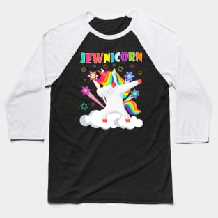 Jewnicorn Dabbing Unicorn Jewish Jew Rosh Hashanah Baseball T-Shirt